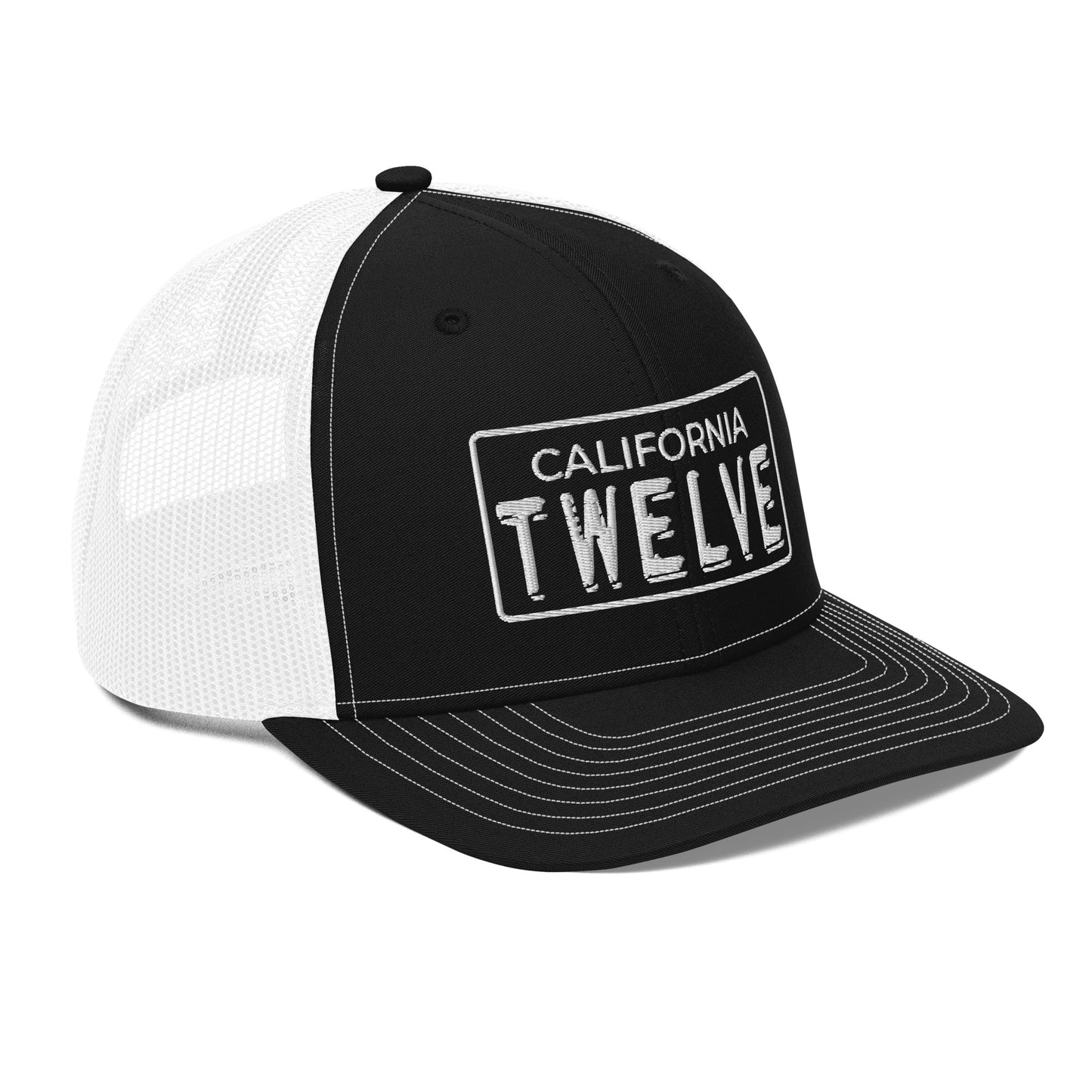 Trucker Cap - License White Outline - NEW