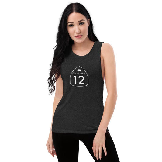 Ladies’ Muscle Tank - White Badge