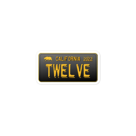 Sticker - California TWELVE License Plate
