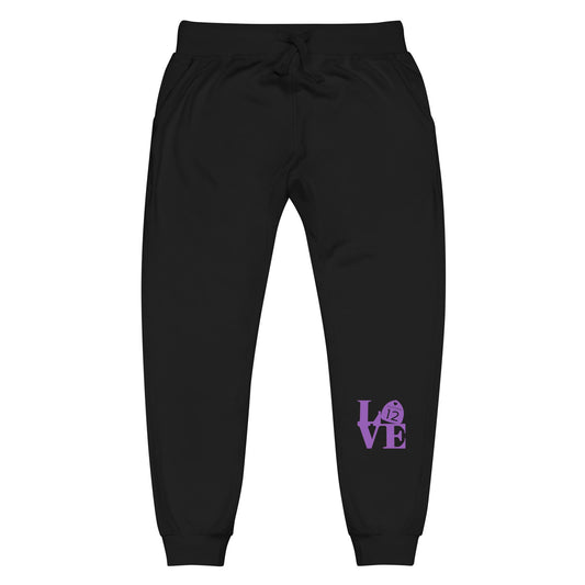 Unisex fleece sweatpants - Love 12