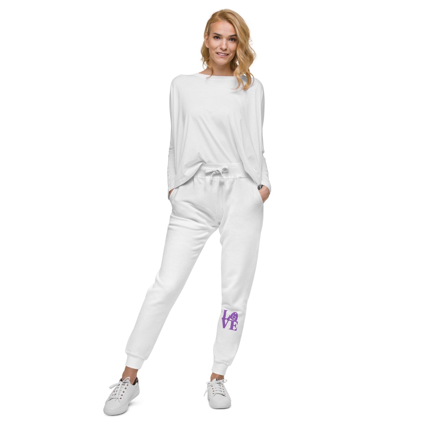 Unisex fleece sweatpants - Love 12