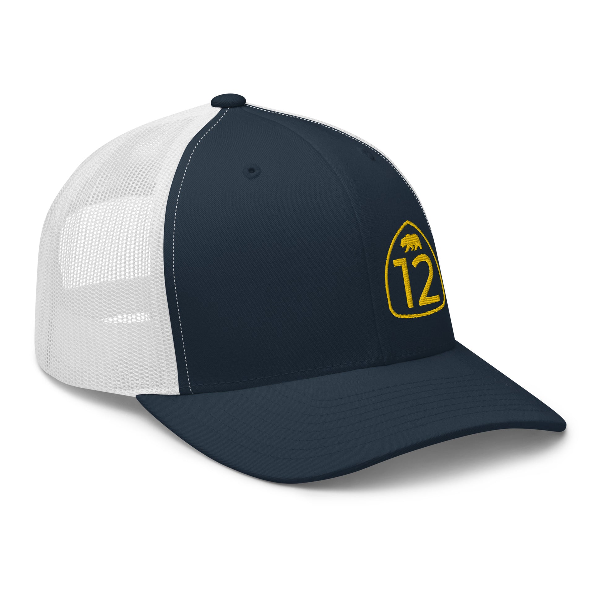 California Badge – Offset Cap Trucker - Yellow 12